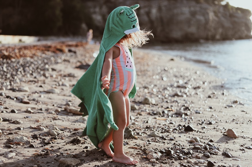 little girl at the beach